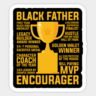 Black Father Award, Black Dad, Black Father Sticker